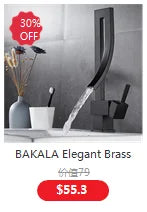 Robinet de lavabo doré/blanc, robinet de salle de bain noir, mitigeur de lavabo créatif en laiton gris, robinet de lavabo cascade chaud et froid