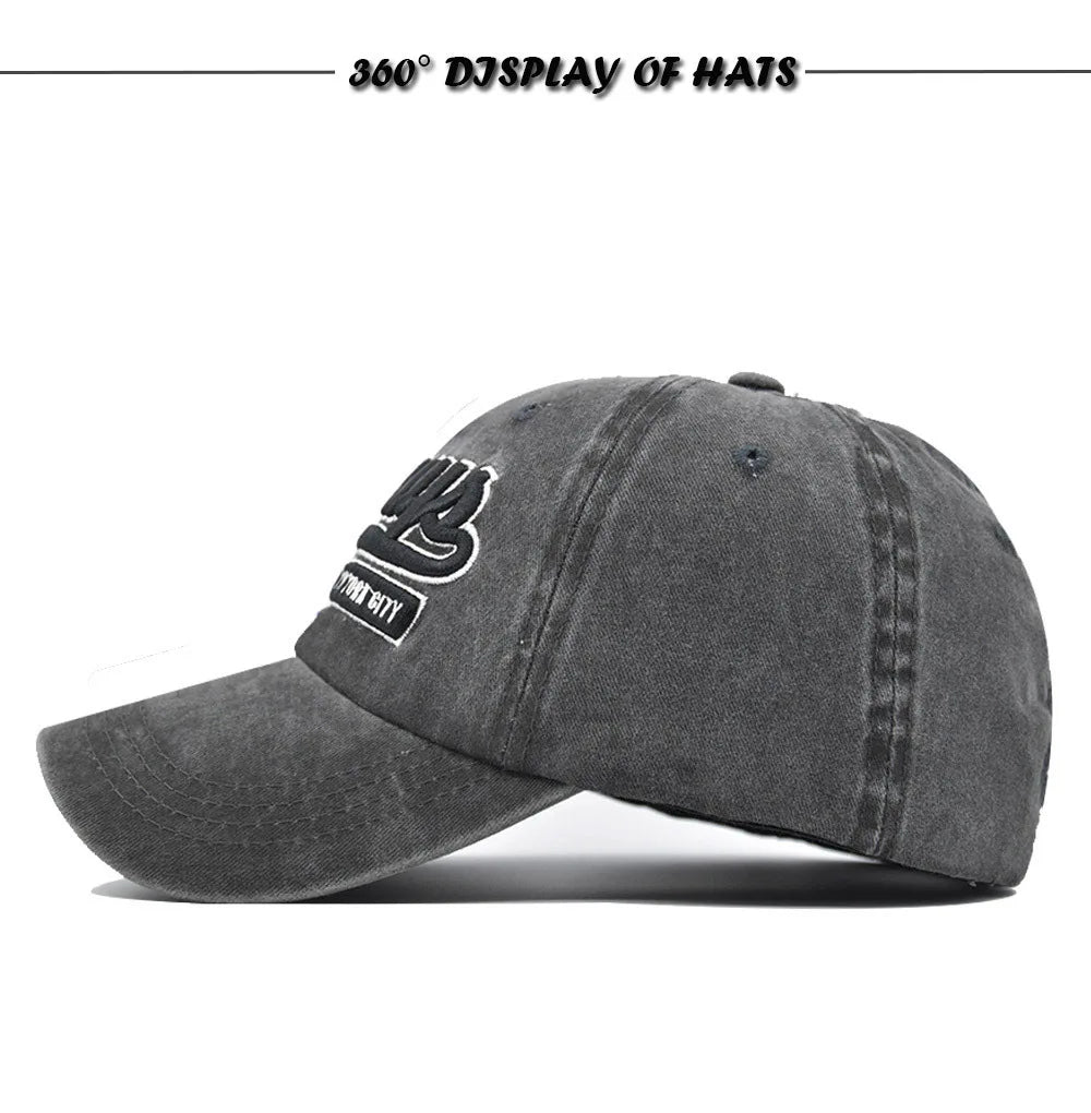 Casquette de baseball brodée pour femmes et hommes, nouvelle casquette de soleil unie printemps-été, casquettes de sport rétro lavables, casquette de pêche hip-hop