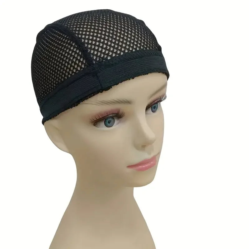 6 Stück schwarze Mesh-Perückenkappen, elastisches Spitzennetz zur Perückenherstellung, dehnbar und verstellbar, bequem und atmungsaktiv