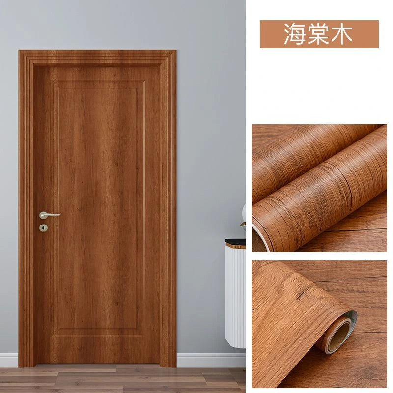 90CM Width Wood Grain PVC Wallpaper for Door Wardrobe Cupboard Table Furniture Waterproof Self Adhesive Stickers Home Decor Film