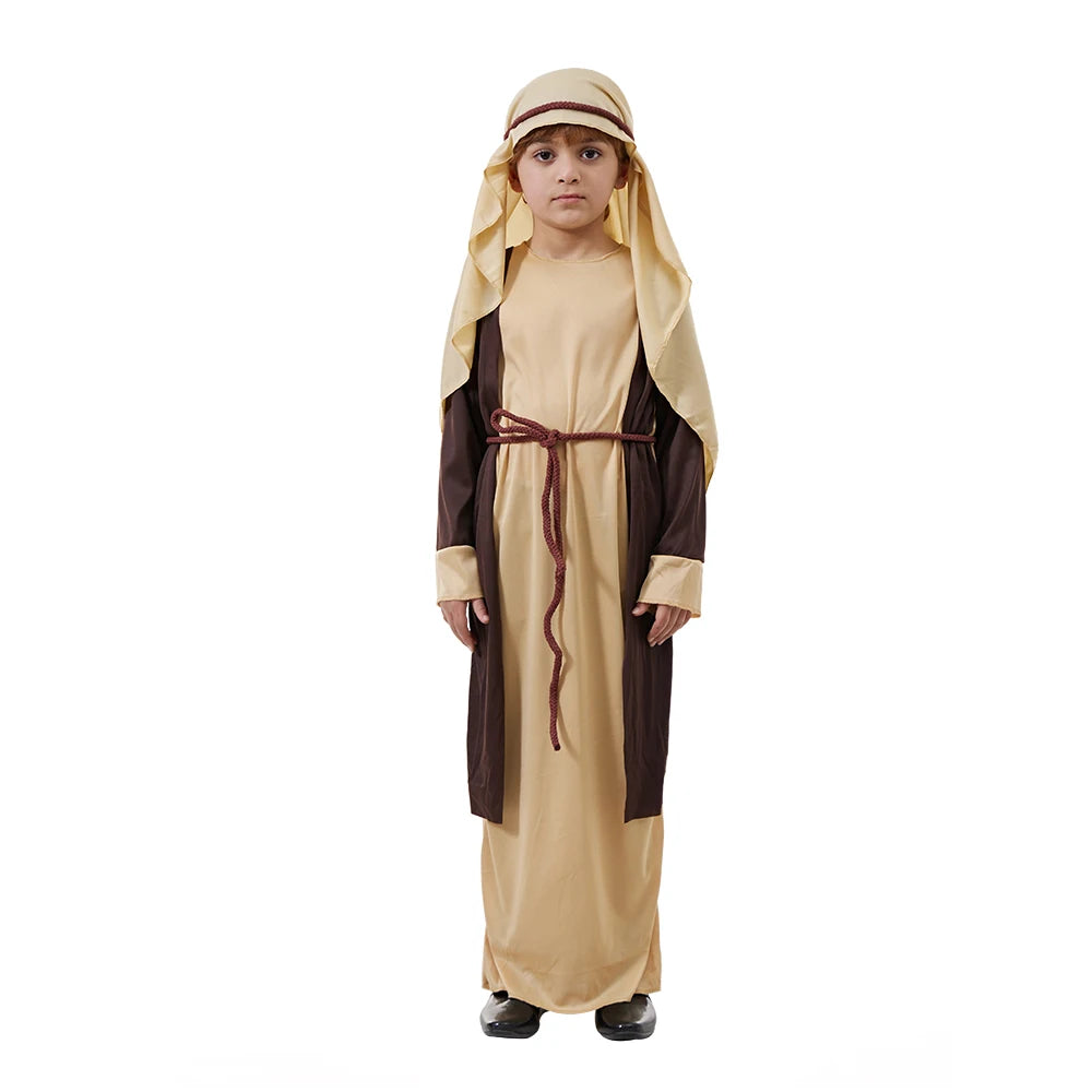 Saint Joseph Biblical Religious Boy Arabian Costume Halloween Boys Cosplay Outfits Carnival Easter Purim Fancy Dress