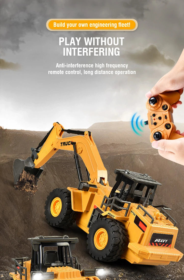 9CH Legierung Fernbedienung Bagger Planierraupe Muldenkipper Simulation Technik Fahrzeug Spielzeug RC Trucks Modell Kinder Spielzeug Geschenke