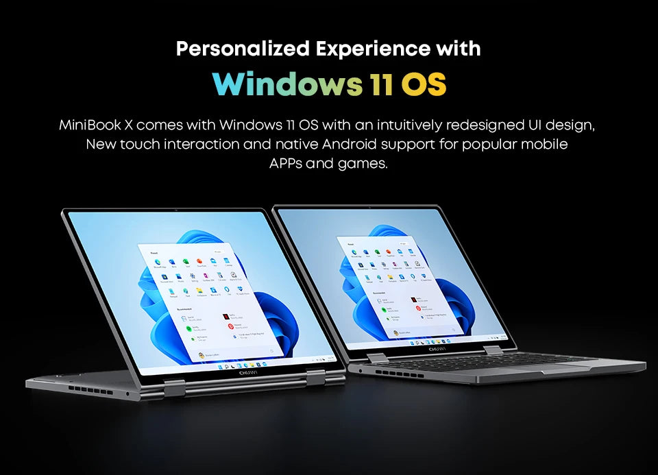 CHUWI MiniBook X Laptop Tablet 2-in-1 Intel N150/N100 10,51" FHD IPS Bildschirm 16GB / 12GB RAM LPDDR5 512G SSD Windows 11 Notebook