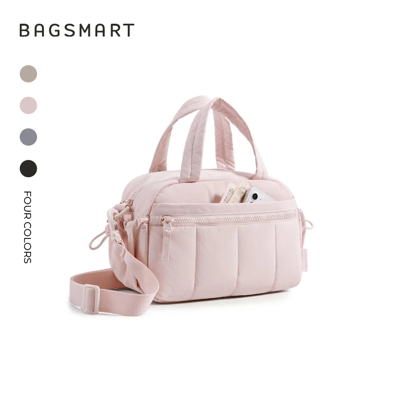 Sac à bandoulière BAGSMART pour femmes, grande capacité, sac bandoulière, pochette quotidienne décontractée pour étudiantes et navetteuses, sac à main polyvalent pour les loisirs