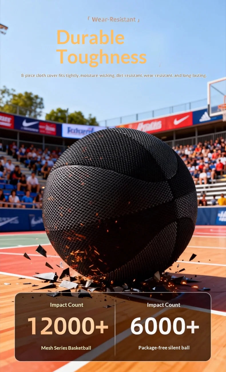 Gewichteter geräuschloser Trainingsbasketball, hochelastischer Schaumstoffball für Indoor-Schießen, Dribbeln, Heimtraining, geräuschlos