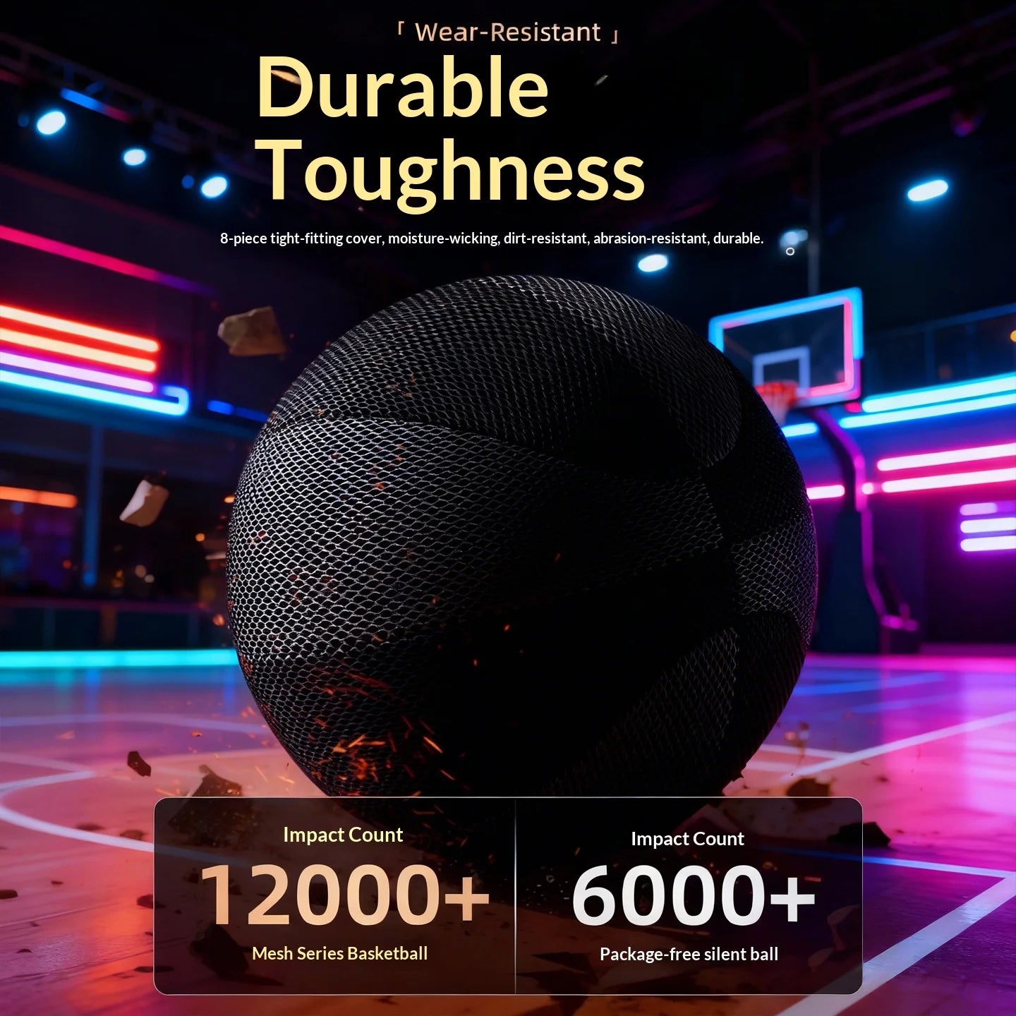 Gewichteter geräuschloser Trainingsbasketball, hochelastischer Schaumstoffball für Indoor-Schießen, Dribbeln, Heimtraining, geräuschlos