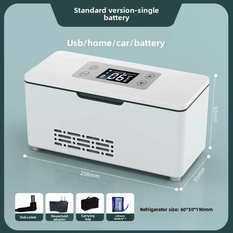 Boîte réfrigérée portable durable Chargement Mini réfrigérateur Voiture Maison Voyage Boîte réfrigérée de voiture