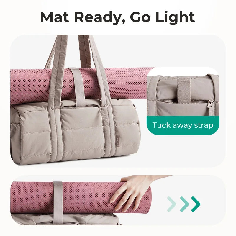 BAGSMART Reisetasche für Damen, Sporttasche, Yogatasche mit Nass- und Trockenfach, gesteppte Sporttasche für Wochenendausflüge, Schwimmen