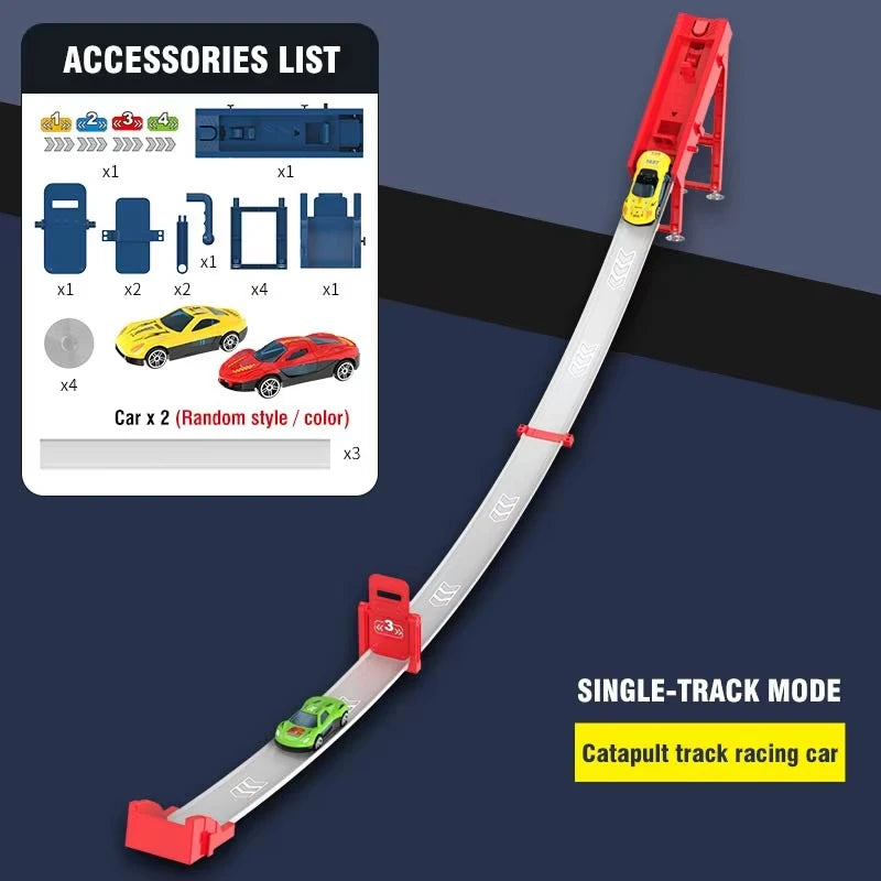 Race Track Car Ramp Toy Educational Game For Boys Children Racing Gliding Track Toys Puzzle Gliding Rail Car Park Toy