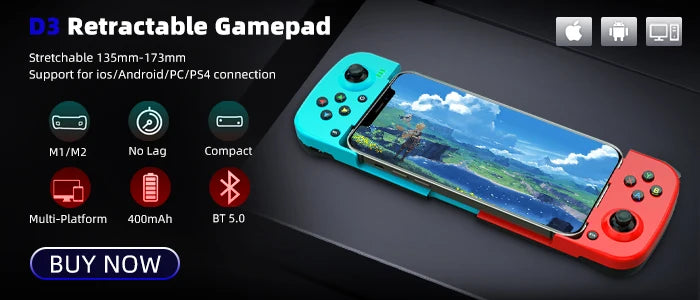VILCORN D8 Gaming Dual-Hall-Effekt RGB Controller Streaming Gamepad für Tablet Android PS4 Switch PC Joystick
