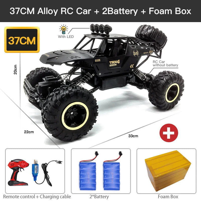 ZWN 1:12 / 1:16 4WD RC Auto mit LED-Lichtern 2.4G Funkfernsteuerung Autos Buggy Offroad-Kontroll-LKWs Jungen Spielzeug für Kinder