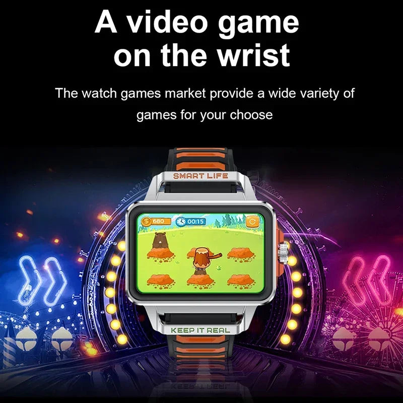 Hip-Hop-Fashion-Persönlichkeit Smartwatch 1,57 Zoll HD-Bildschirm 24h Kontinuierliche Herzfrequenz Schlafmonitor Spiel Wasserdichte Smartwatch