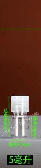 Lot de 30/50/100 flacons compressibles en plastique de 5 à 120 ml avec bouchon à clapet, en PET, pour lotion, shampoing, échantillons cosmétiques, flacons de voyage
