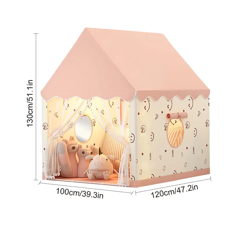 Children's Fun Toy Tent, Princess Fairy Tale Play Castle, Outdoor Portable Playhouse, Great Holiday Gift for Boys and Girls, Christmas Gift, Accessories Not Included