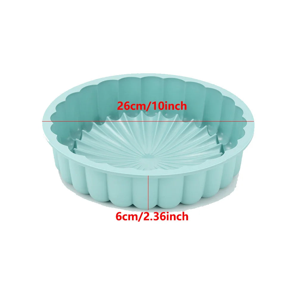 10Inch Charlotte Cake Pan Silicone Cheesecake Nonstick Round Silicone Baking Mold Cake Molds for Strawberry Shortcake Tart Pie
