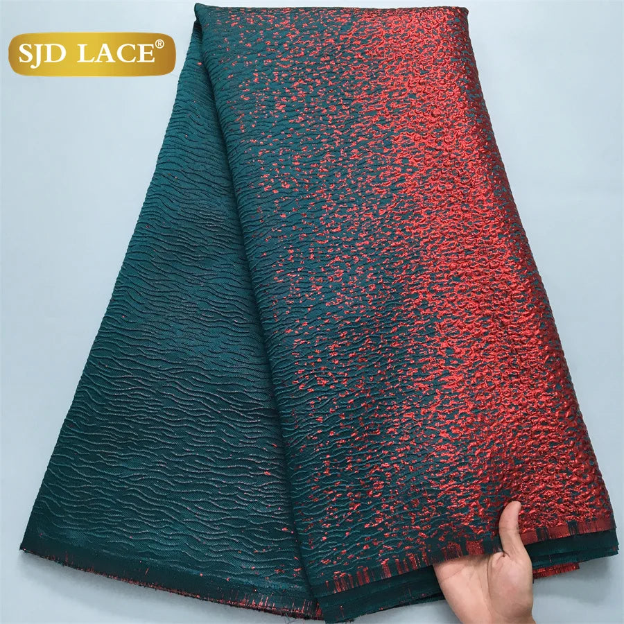 SJD LACE Afrikanische Brokat-Spitzenstoffe Französische Damastspitze 5 Yards 2026 Neueste Nigerianische Jacquard für Nähkleider für Damen Partykleid 4063