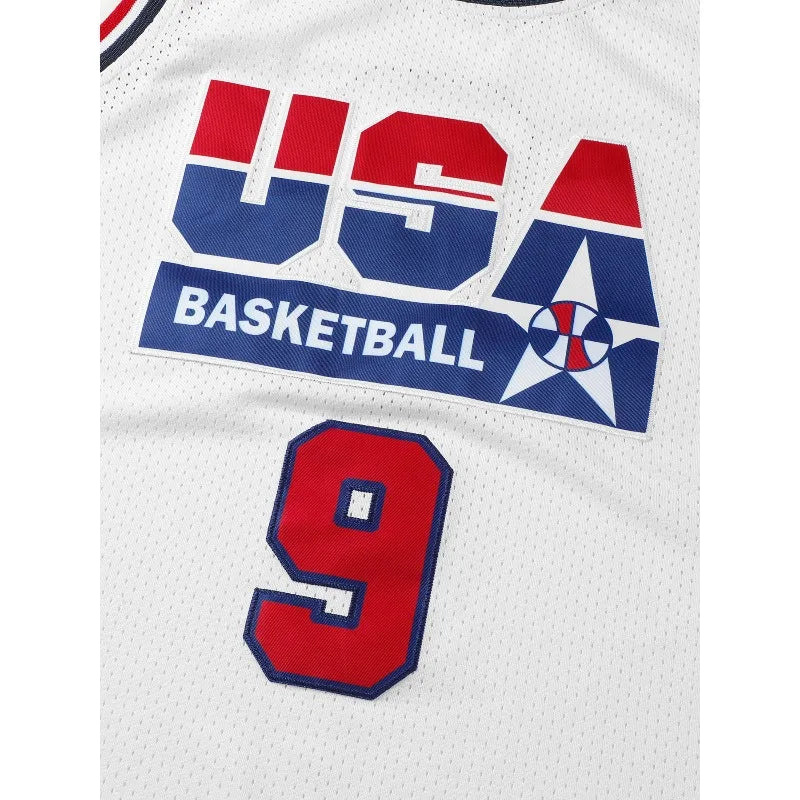 Herren besticktes #9 Basketball-Trikot, atmungsaktive Sportbekleidung, ärmellose Trainingsuniform, Team-Weste, Tops im neuen Design