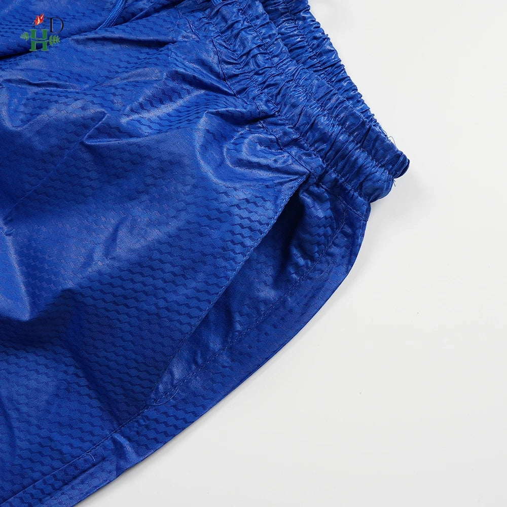 H&D Nouveaux Vêtements Africains pour Hommes Tradition Vêtements Broderie Bleu Ensemble 2 Pièces Haut Pantalon Bazin Musulman Mariage Fête Dashiki