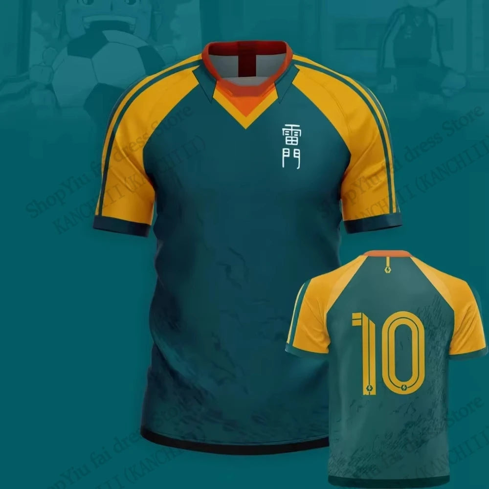 Anime Jersey Inazuma Eleven Kaio Football 3D Print T-shirt Men Women Fashion Short Sleeve Sports Tshirt Kids Tops Tee Mark Evens