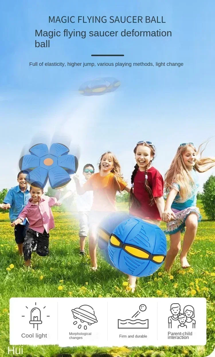 Jouets de plein air amusants Garçons Filles Balle soucoupe volante Jouet parent-enfant Balle magique de déformation du pied Pression du pied Balle de décompression et d'évasion