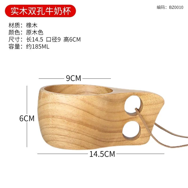 Holz Finnland Tasse Kreativ Outdoor Camping Reise Holzbecher Nordischer Stil Handgemachte Milch Kaffee Bar Bierkrüge