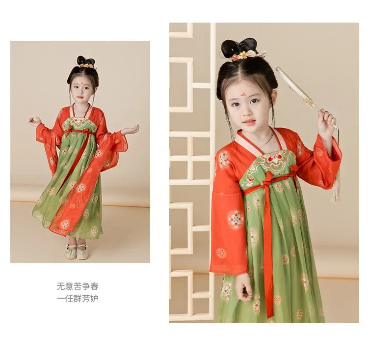 Robe chinoise Hanfu moderne pour fille, tenue d'Halloween de fée, Vêtements pour enfants, Vestidos, Costume traditionnel de Cosplay, Robes pour filles
