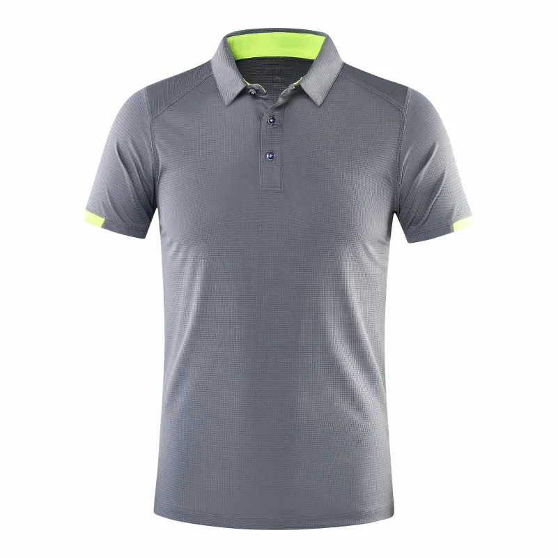 Schnell trocknendes Kurzarm-POLOSHIRT Für Outdoor-Sport und Fitness Atmungsaktives und kühles Mesh-Revers-Oberteil