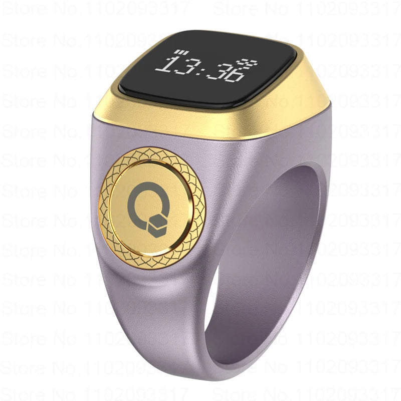 Bague intelligente Zikr IQibla Tasbih Tally Compteur numérique électronique pour musulmans Rappel de vibration de l'heure de la prière Étanche