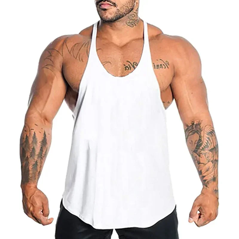 Laufwesten Herren Ärmelloses Sweatshirt Gym Singlets Träger Tanktop für Fitness Bodybuilding Shirt Muskel Stringer Kleidung