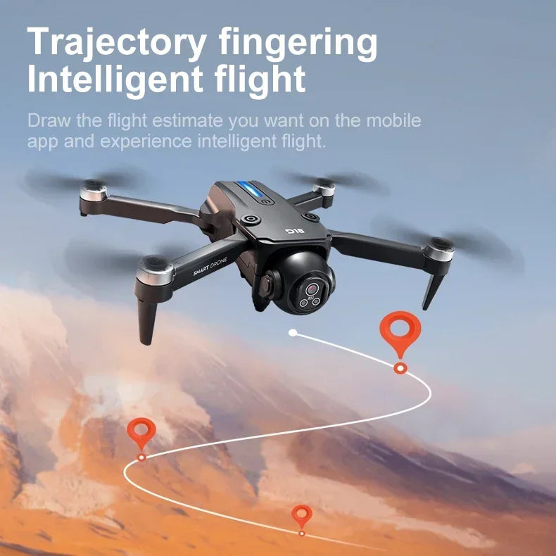 Drone Lenovo D18 8K HD Double Caméra Photographie Aérienne Évitement d'Obstacles Moteur Sans Balais 5G WIFI GPS Retour d'Écran RC Quadcopter