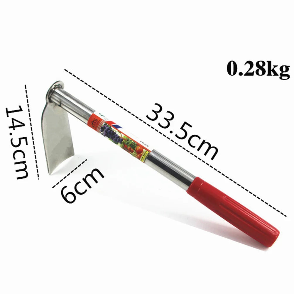 Stainless Steel Hand Hoe Lightweight Metal Garden Tool For Weeding Planting Digging Small Steel Hoe Garden Accessories