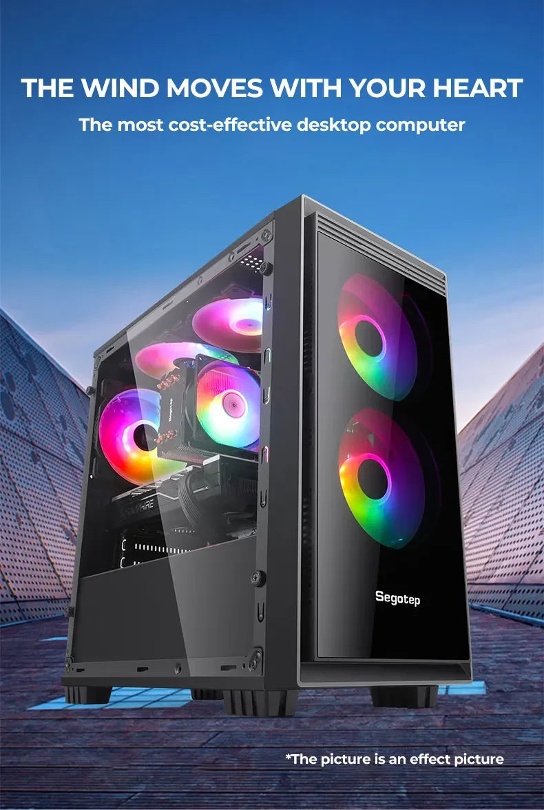 AOTESIER 5 9400 F RX580 PC Gamer Complet Pas Cher, Ensemble d'équipement Informatique Personnalisé, Ordinateurs de Bureau Préassemblés, Vente en Gros, Assemblage PC Gamer de Bureau