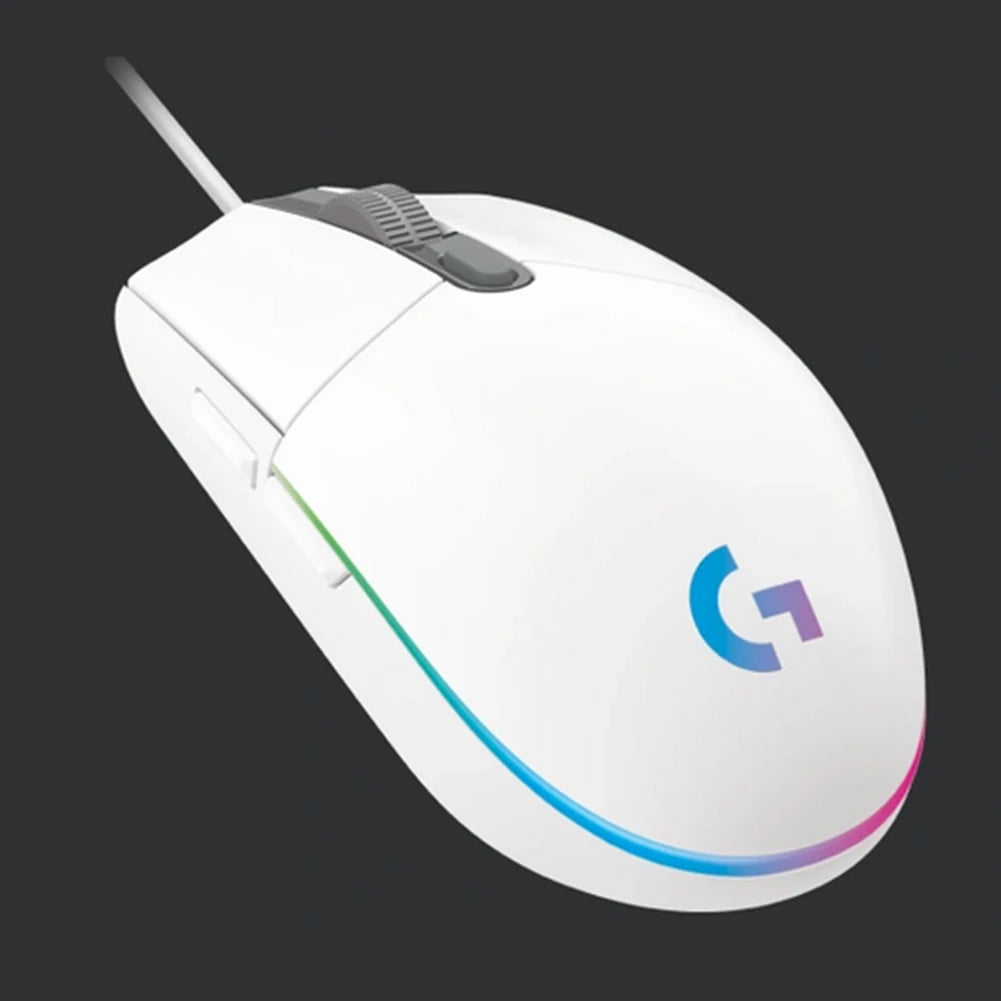 Souris de jeu Logitech (G) G102 Souris RVB Conception légère 200-8000DPI Souris ergonomique de deuxième génération Souris d'ordinateur