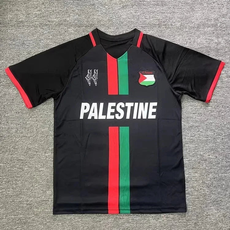 Maillot de Football Américain Drapeau Palestine Tendance Estivale Col Rond Imprimé 3D Emblème National T-shirt Sport Décontracté Unisexe Ample