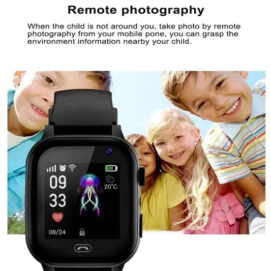 Kinder Smartwatch 5G GPS Ortung Videoanruf SIM-Karte SOS Kinderkamera Wasserdicht Upgrade 2025 für Jungen Mädchen Kopfhörer hinzufügen