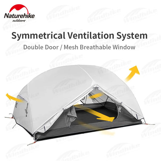 Naturehike Mongar UL BASE PRO 123 People Tent Trekking Backpacking Shelter Tent 20D Nylon Waterproof Ultralight Outdoor Camping