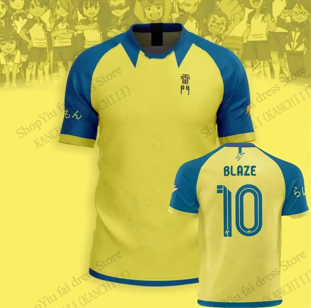 Anime Jersey Inazuma Eleven Kaio Football 3D Print T-shirt Men Women Fashion Short Sleeve Sports Tshirt Kids Tops Tee Mark Evens