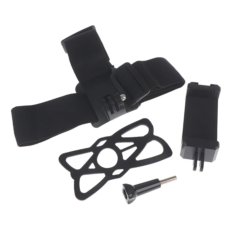 Support de téléphone pour casque, vidéo à la première personne, serre-tête pour téléphone, smartphone, caméra d'action