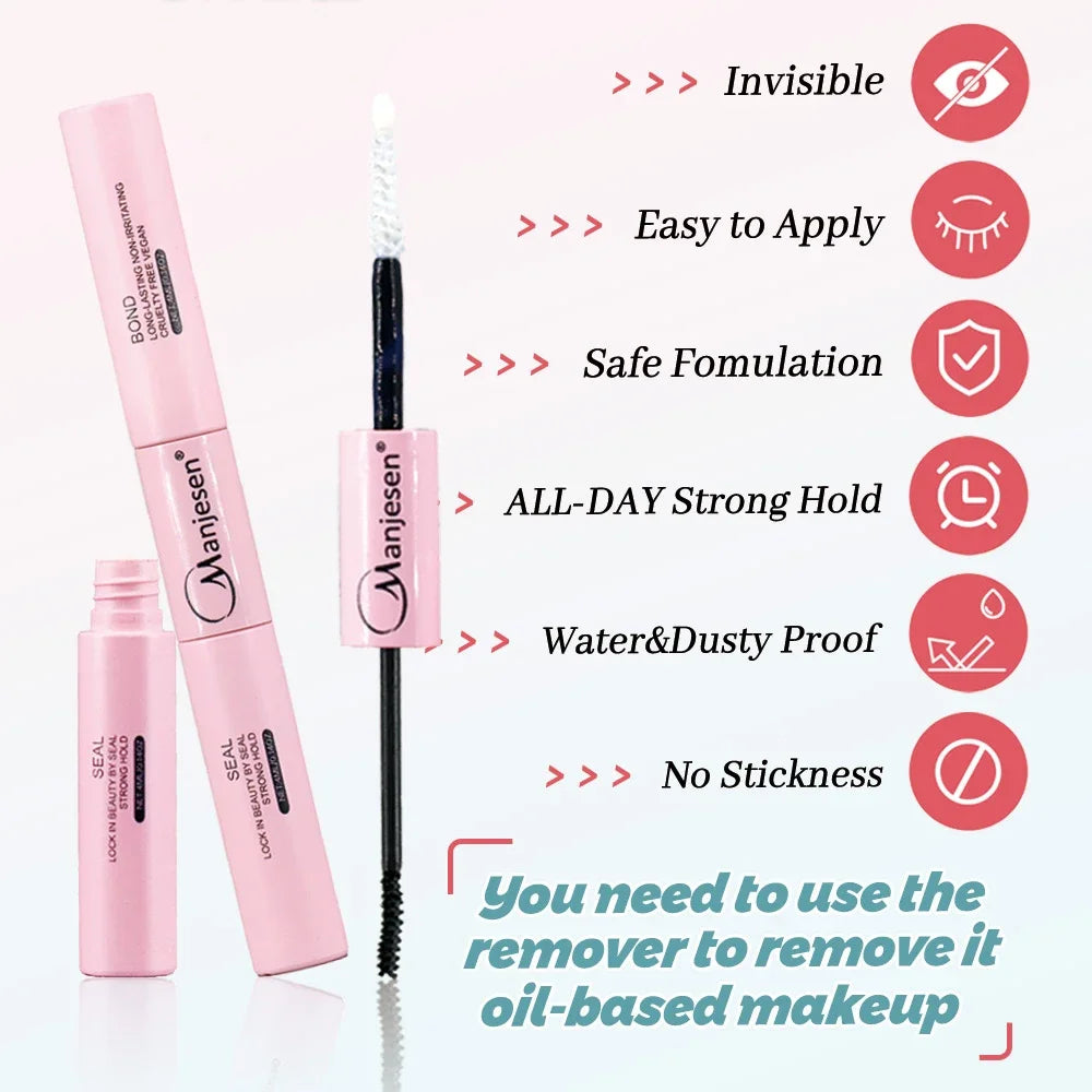 Kit d'Extension de Cils DIY, 200 Grappes de Cils, Colle et Scellant pour Cils, Outils de Maquillage pour Coller les Cils et Accessoires de Colle à Cils