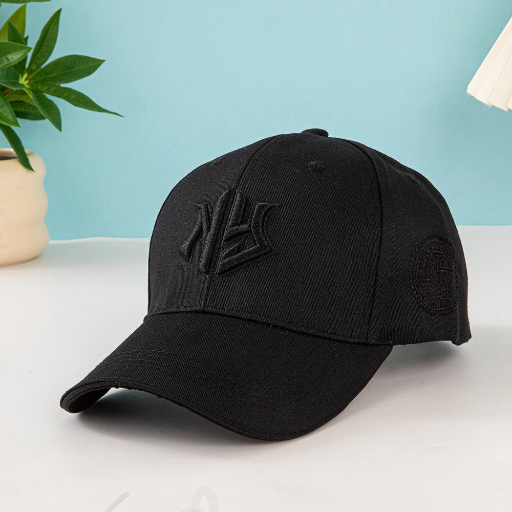 1 Baseballkappe Unisex mit gesticktem New York Logo und Sternen – Leichte Kappe, dehnbar mit verstellbarer Schnalle für Outdoor-Aktivitäten