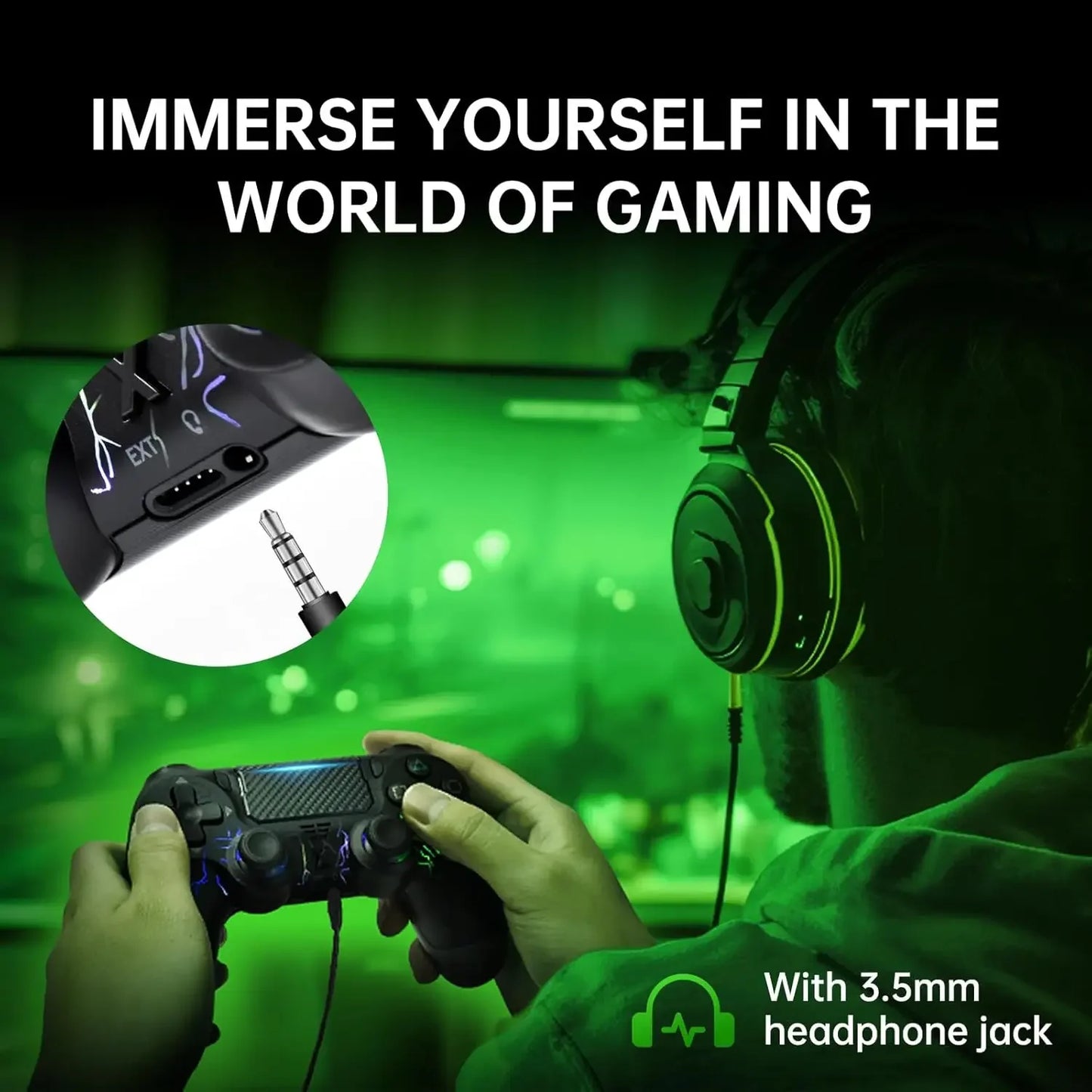 Manette sans fil BG-4 pour PS4 avec pavé tactile, joystick Hall, 9 lumières et prise audio 3,5 MM, manette sans fil pour PS4/PS3/PS5