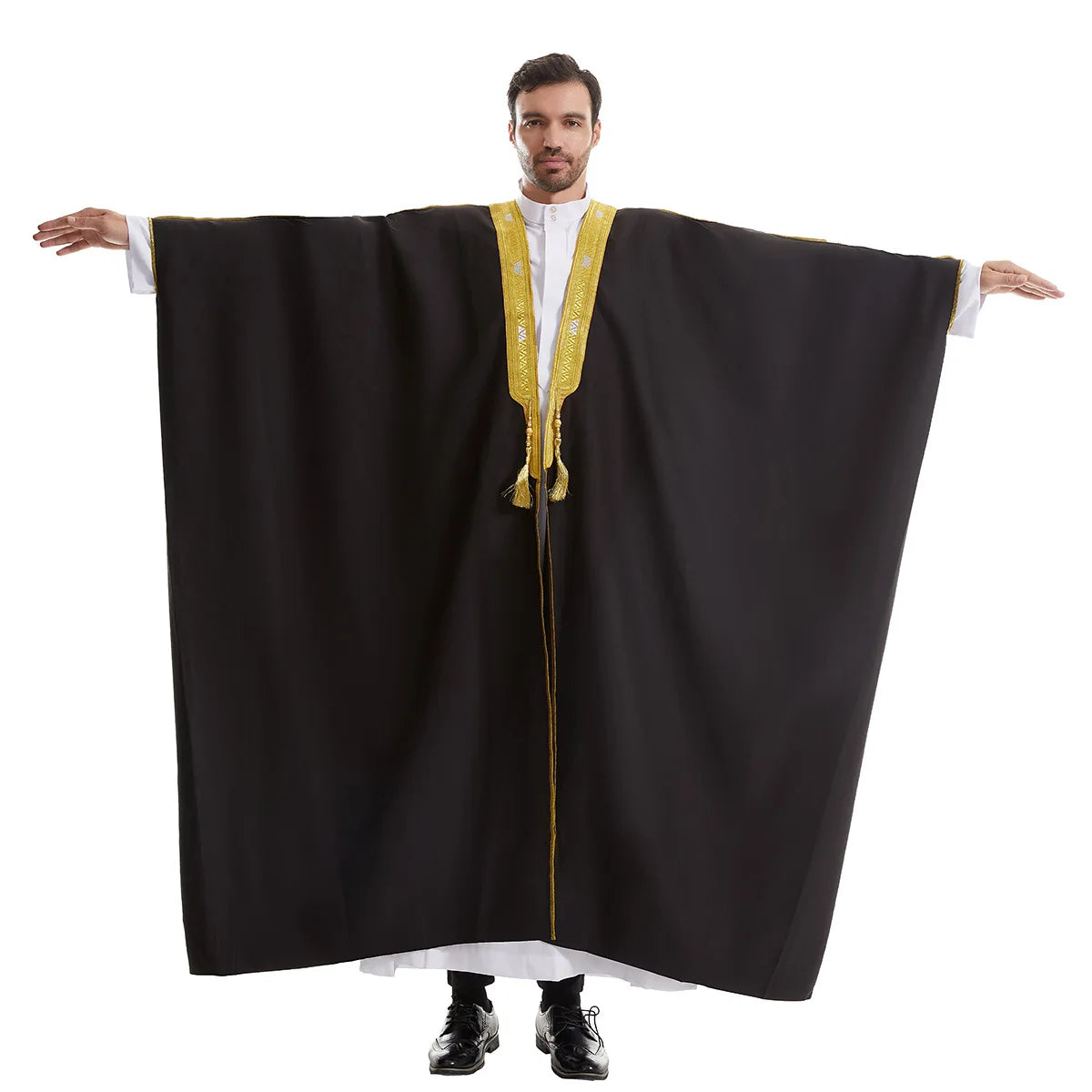 Eid Muslim Men Jubba Thobe Dishdasha Open Abaya Islamic Ramadan Cardigan Robe Saudi Arabic Musulman Caftan Dubai Djellaba