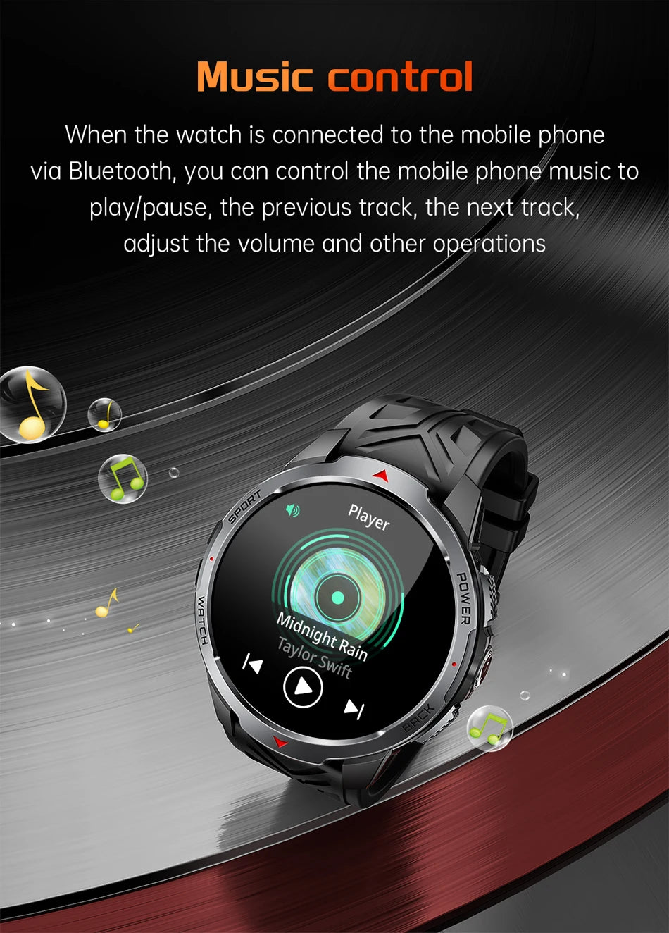 1100mAh Military Outdoor Smart Watch Men 1.7-inch Large Display Compass Sports Watch IP68 Waterproof Bluetooth Call Smartwatch