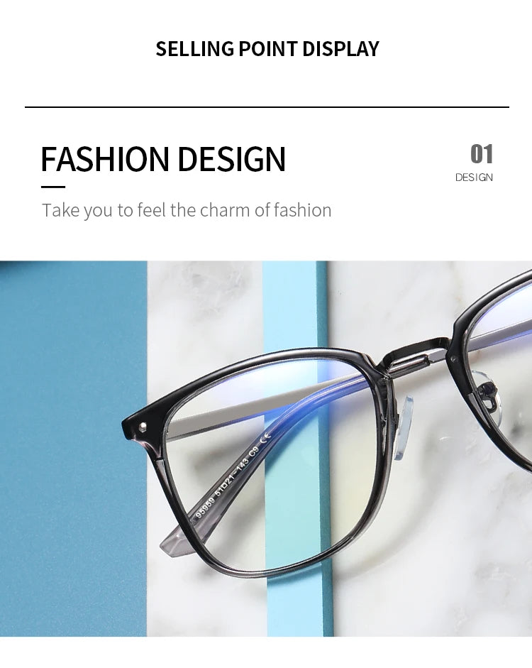 JMISUS Fashion Square Progressive Gleitsichtbrille Herren Damen Photochrome Optische Brille Mehrstärken-Gläser zum Lesen und für den Computer