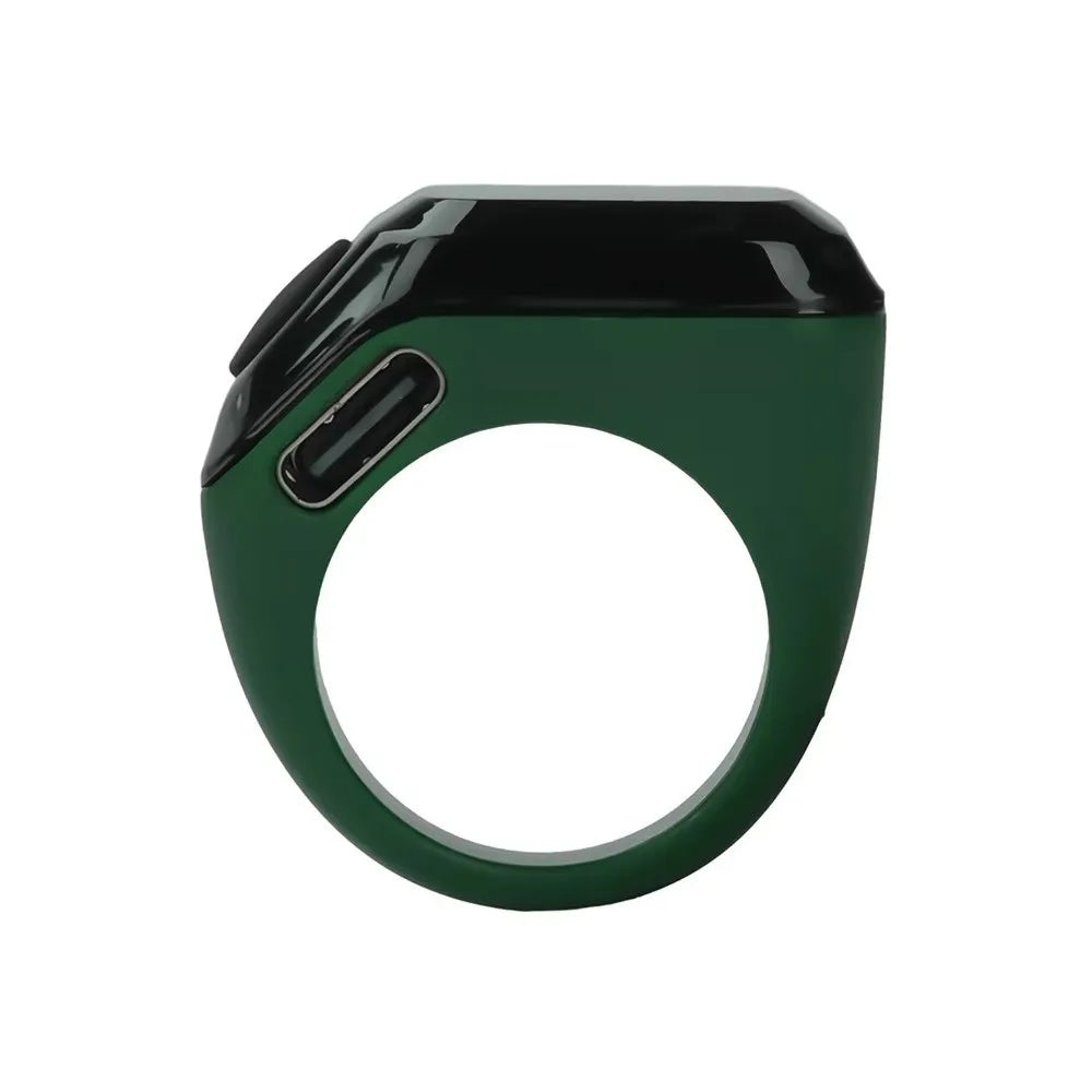 Mini Smart Ring Zähler OLED Display Typ-C wiederaufladbar Bluetooth Zählordnungsring Touch-Bedienung tragbarer Zikr-Ring