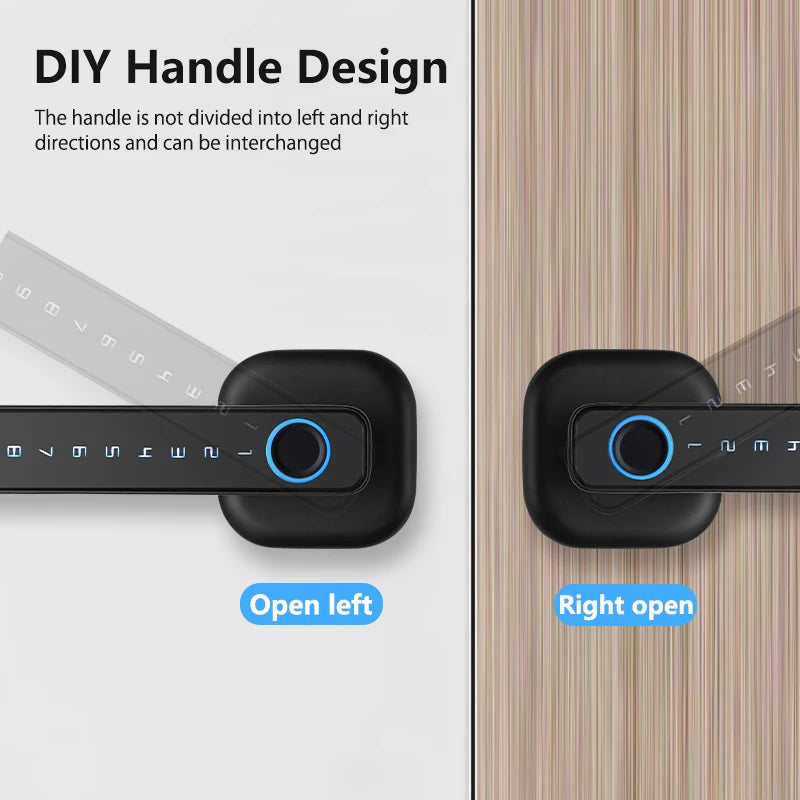 Serrure intelligente CDOK 2025 Nouvelle M6 Tuya Bluetooth, serrure de porte, serrure à empreinte digitale, serrure à mot de passe, méthodes de déverrouillage multiples