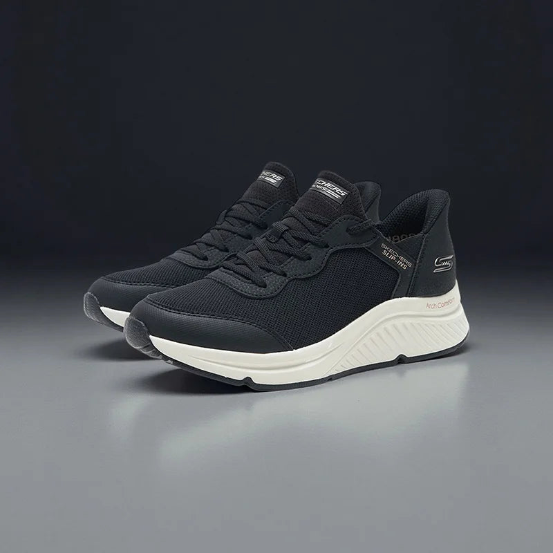 Skechers Femme Chaussures Baskets de Course Tendance Extérieur Légères Résistantes à l'Usure Chaussures Basses Décontractées 117627-BLK