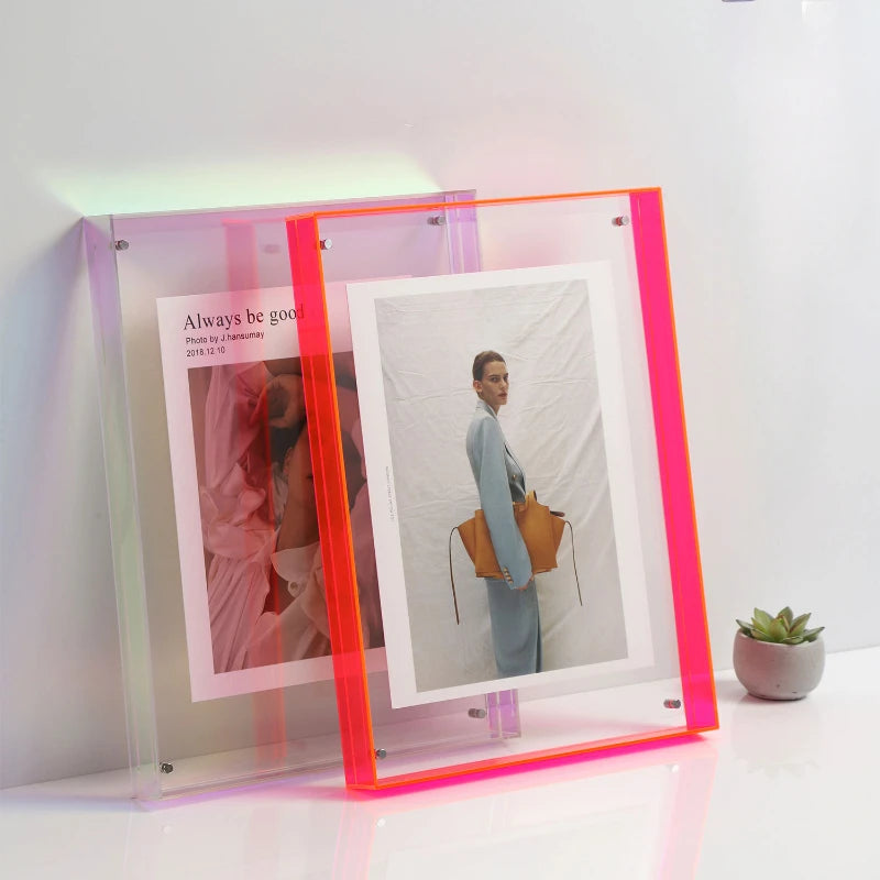 Transparenter Acryl-Fotorahmen DIY Poster Malerei Flur Schlafzimmer Wanddekoration Ins Style Tischbilderrahmen