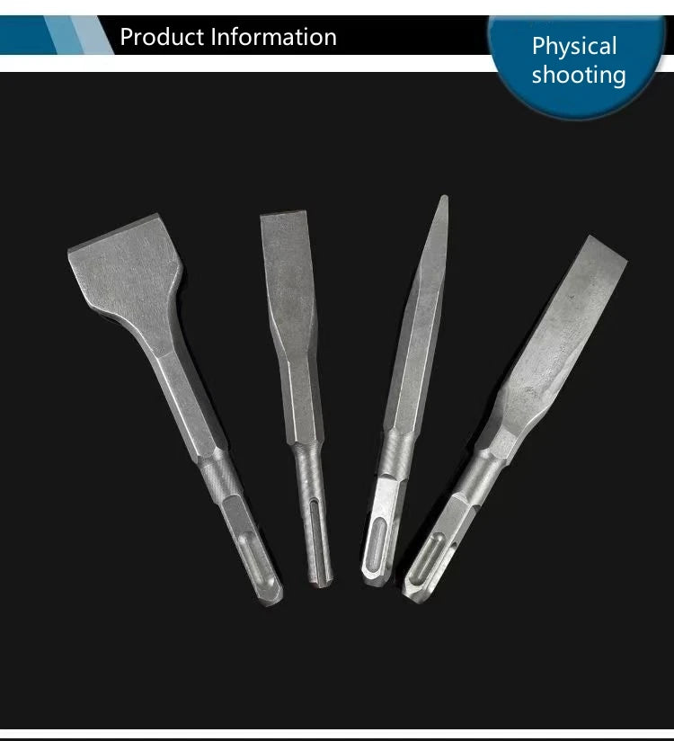 250mm Meißelsatz SDS Plus Schaft Elektrohammerbohrer Punkt Nut Flachmeißel Mauerwerkzeug für Beton Ziegelwand Stein
