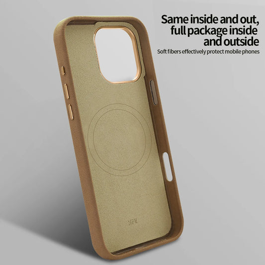 Wildleder-Handyhülle für iPhone 17 Pro mit magnetischem kabellosem Laden, stoßfeste Abdeckung, kompatibel mit iPhone 17 16 15 Pro Max